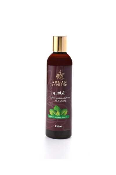 Argan Package شامبو زيت الأرغان و النعناع و الشاي الاخضر 250 مل