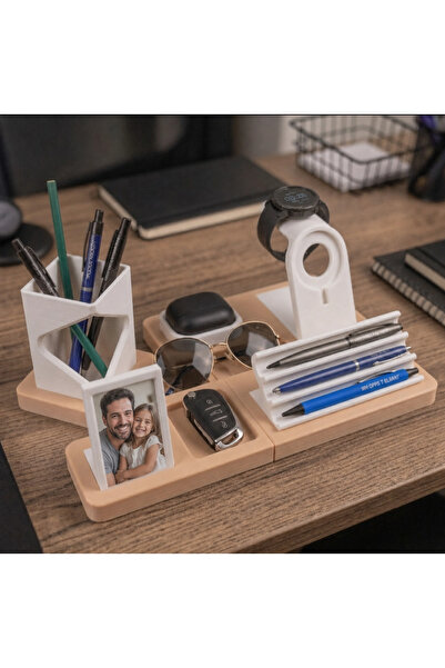 ESKA Studio Kişisel Masa Organizeri | MagSafe Telefon ve Akıllı Saat Şarj Sta...