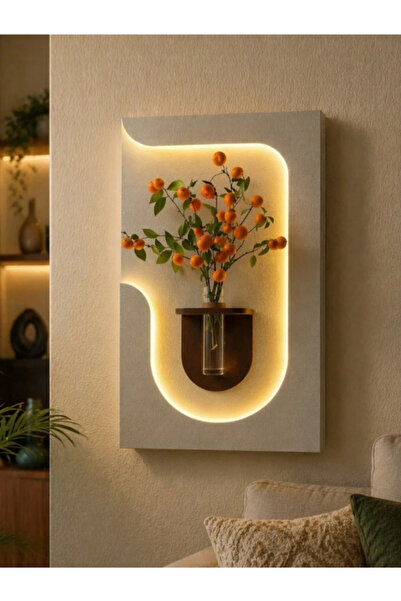 TAKIFİX Modern Ledli Duvar Tablosu | Dekoratif Panel | Gizli Aydınlatmalı | Ö...