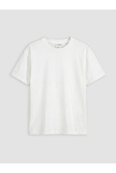 LC Waikiki New Season Lcw Kids White Printed Boys' T-Shirt Set