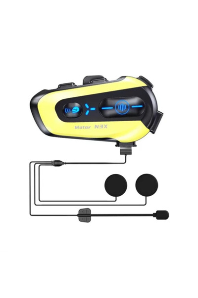 Dynego Müzik Paylaşımlı N3X Intercom 3 Kişi Bağlantılı RGB Işıklı 1000mAh Mot...