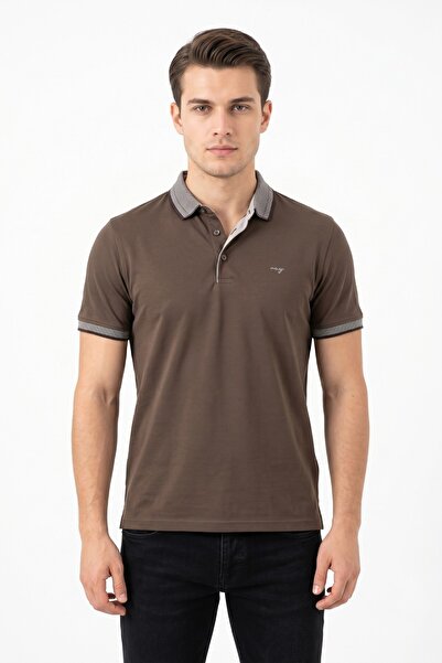 Raymons Men's Polo Collar Short Sleeve T-Shirt Regular Fit T3000 Bgl-St05555