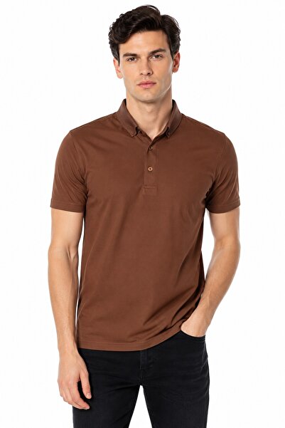 Raymons Men's Polo Collar Short Sleeve T-Shirt Regular Fit T6073 Bgl-St05551