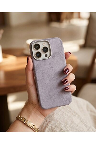 KILIF HOUSE Iphone 15 Uyumlu Kamera Korumalı Premium Süet Alcantara Dokulu Ma...