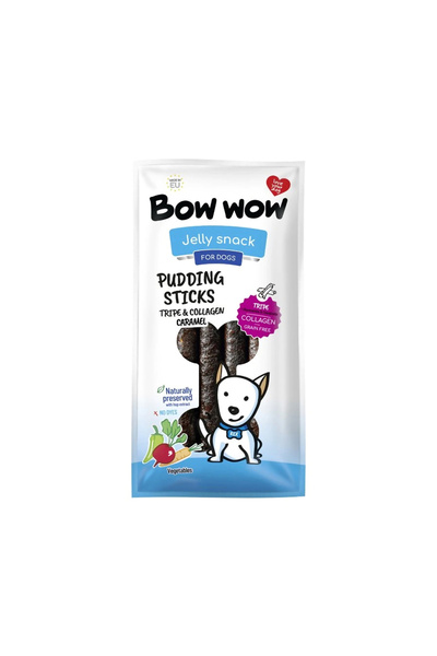 Bow Wow Лакомство за кучета: Салам с телешки черва, колаген и зеленчуци, 6 бр.