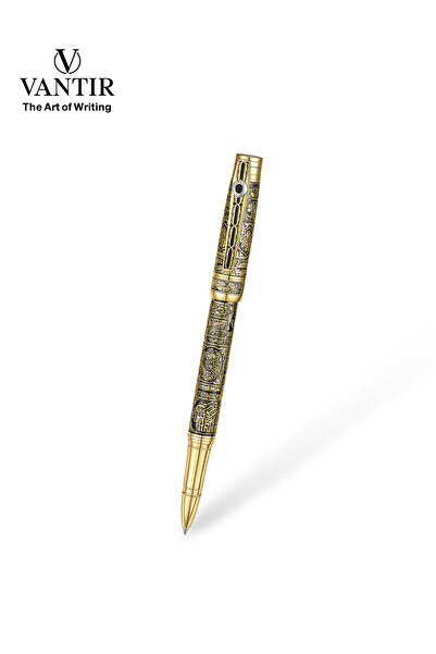 VANTIR Royal Gold Arabic Calligraphy Rollerball Pen – Premium Golden & Black ...