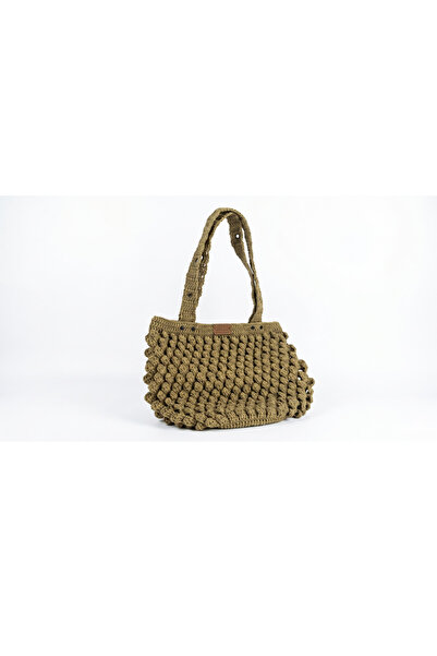 JADDA Handmade Daily Knitted Shoulder Bag Raffia Yarn
