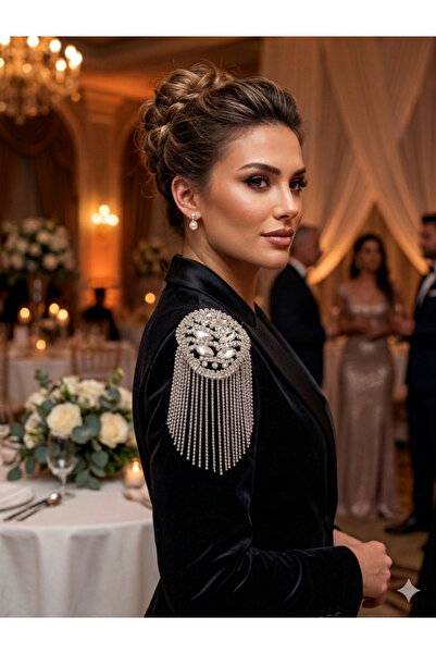 CROCUS DESIGN Kristal taş tasarım çok amaçlı aplik broş