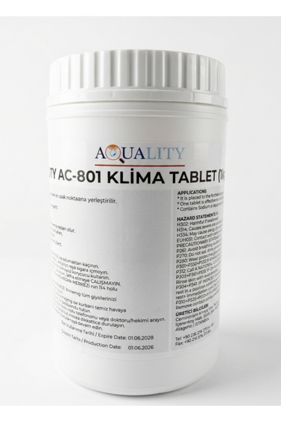 KLİMA TABLETİ AC-801 (100 tablet) – Klimanızın Hijyen ve Koku Sorunlarına Kalıcı Çözüm