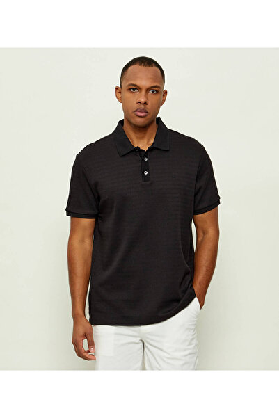 Calvin Klein تي شيرت رجالي بياقة بولو من SS TONAL STRIPE