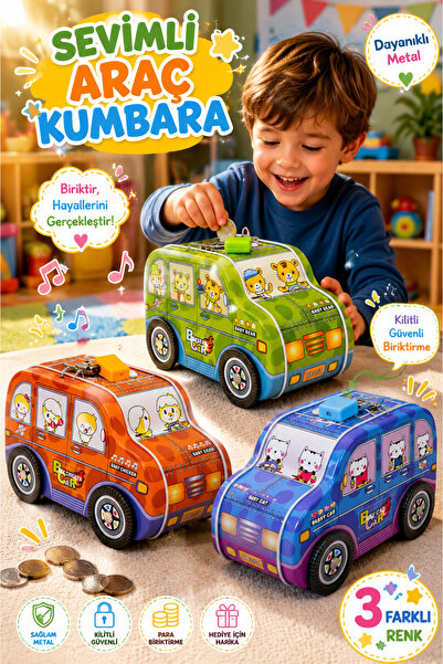 Genel Markalar Kilitli Kumbara Araba