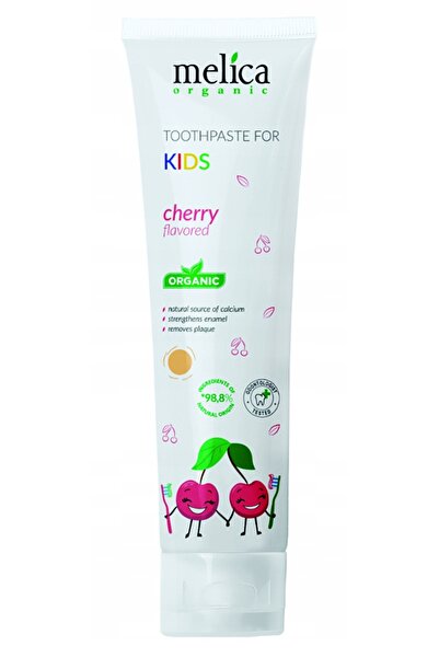 aram Melica Pastă de dinți organică pentru copii fără fluor, cu cireșe, 100ml