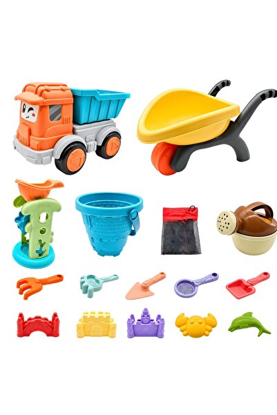 KidProtect Set Jucarii de Plaja si Nisip Beach Explorers, 15 Accesorii, Difer...