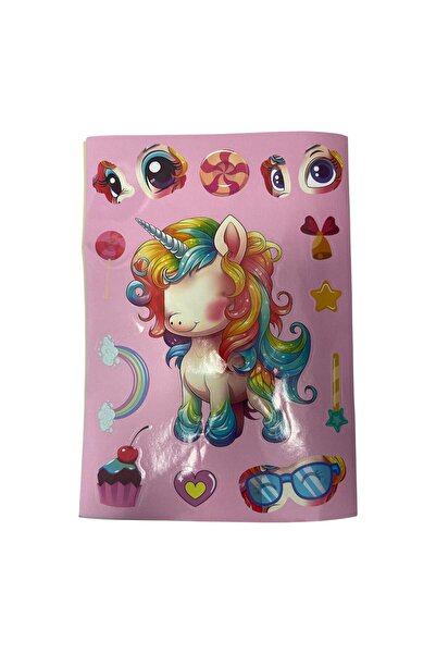 OEM Puzzle cu autocolante unicorni, potrivit pentru petrecere, 6 buc, 21 cm