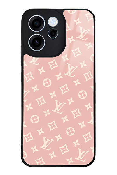 Spoyi Oppo Reno 15F Pink LV Tasarımlı Glossy Telefon Kılıfı