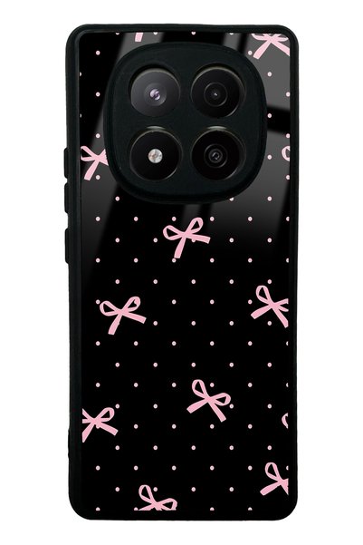 Spoyi Xiaomi Redmi Note 14 Pro Plus Glossy Phone Case with Pink Ribbon Design