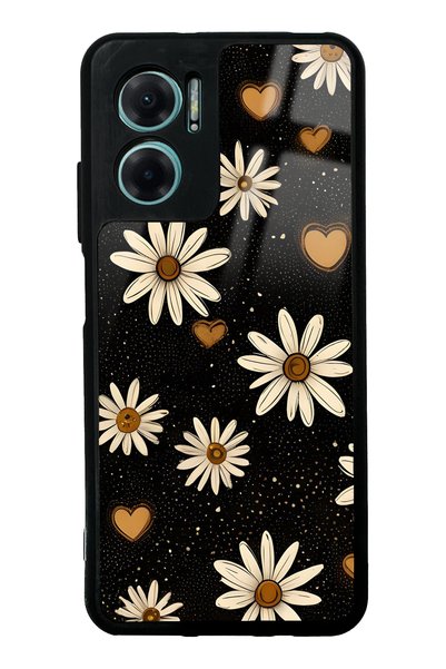 Spoyi حافظة هاتف لامعة بتصميم زهور الأقحوان من سلسلة Xiaomi Redmi Note 11E Mi...