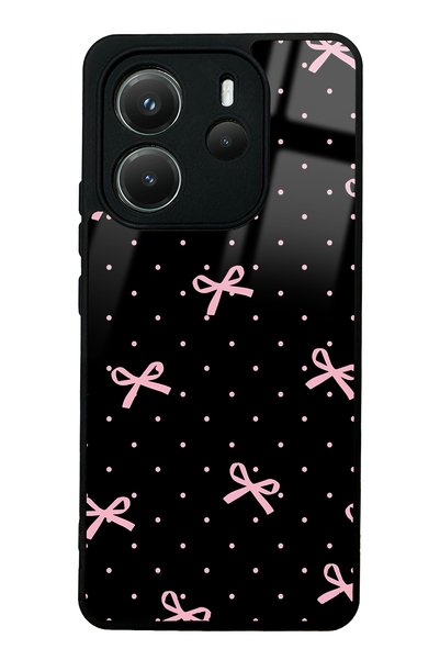 Spoyi Xiaomi Redmi Note 14 4g Pink Ribbon Design Glossy Phone Case