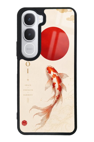 Spoyi حافظة هاتف لامعة بتصميم Vivo Y31 Minimal Koi Grace
