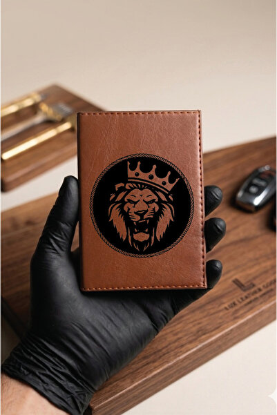 Yalıgraf Reklam Tabela The Lion King Brown Tan Leather Stitched Vehicle Licen...