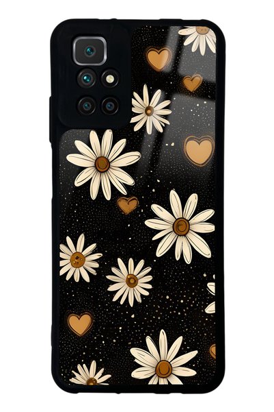 Spoyi حافظة هاتف Xiaomi Redmi 10 ذات تصميم لامع من Midnight Daisies