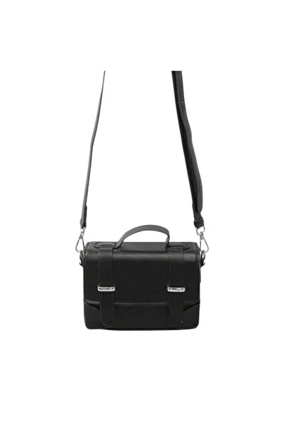 OEM Geanta dama, neagra, clapa, de umar, 18x6x13cm