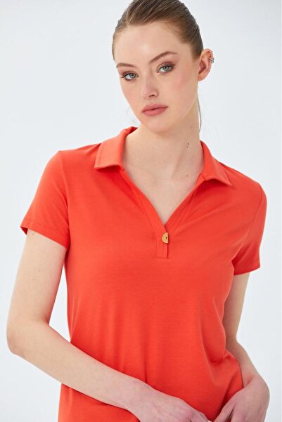 İKİLER Polo Yaka Önü Çıtçıtlı Bluz 026-1036
