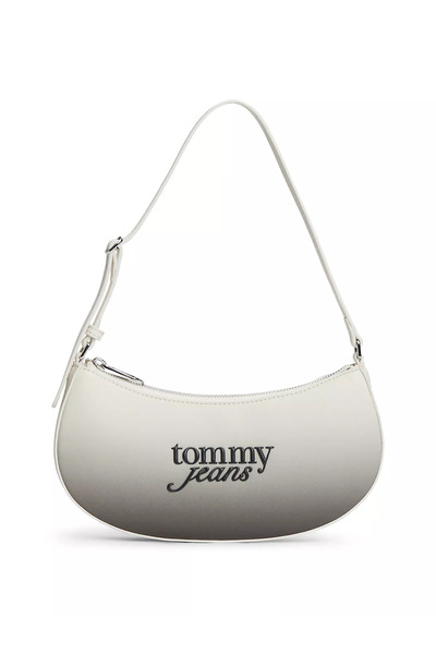 Tommy Hilfiger Kadın Logo Kabartmalı Fermuarlı Ayalanabilir Uzun Askılı Gri O...