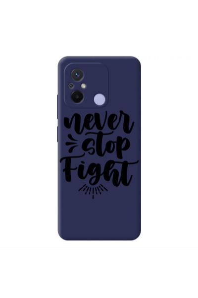 Other Xiaomi Redmi 12C Never stop fight Dark blue Colored Silicone TPU Θήκη