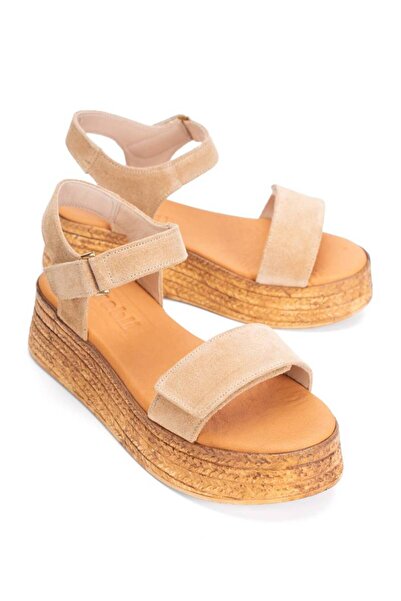 Generic Brand Women's Genuine Leather Wedge Heeled Sandals 6371