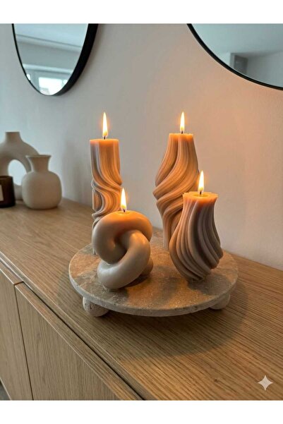SCA CANDLE Dekoratif Mum Dalga model +Vazo mum buyuk +vazo model küçük +duyum...