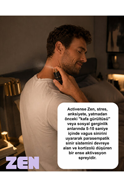 Activense Zen Stres Karşıtı ve Uyku Rahatlatıcı Aromaterapi Aktivasyon Spreyi 50ml