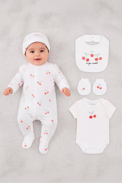 Rock A Bye Baby Boutique Toddlers Girl 5 Pieces Graphic Print Hanging Gift Se...