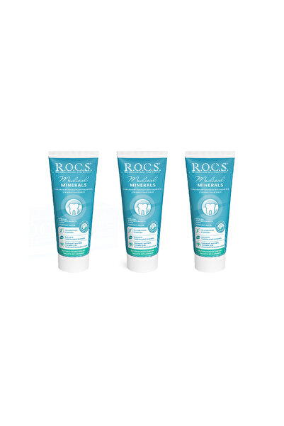 R.O.C.S. ROCS Mineral Jel Bakım Kürü (Mineral Destekli) Diş Macunu 35ml (3 Adet)
