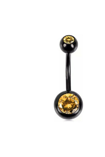 AMALFİ Σκουλαρίκια Piercing, Αξεσουάρ, Σκουλαρίκι Αφαλού από Ατσάλι, Μαύρο