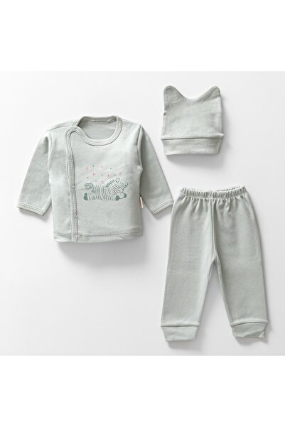 hobbe baby 100% Cotton 3-Piece Newborn Baby Hospital Take-Home Set