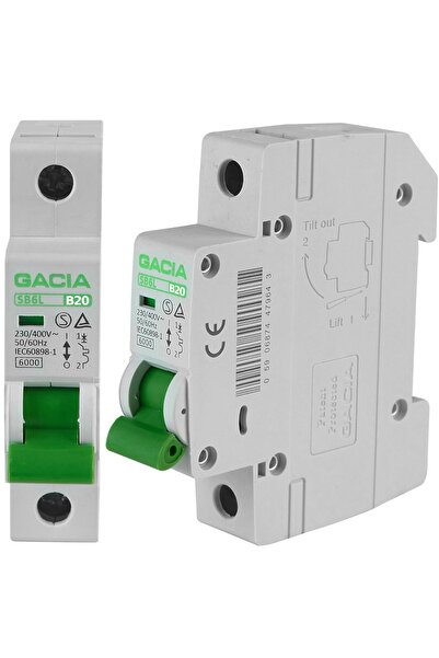Gacia Set of 6 pieces 1P 20A automatic circuit breaker