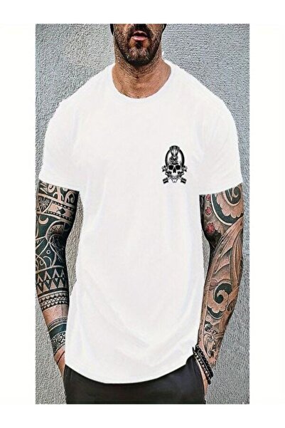 COZYWEAR Men's Printed White Oversize T-Shirt