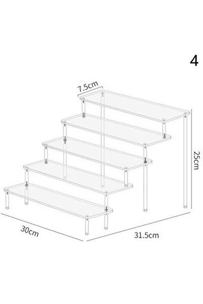choice2 4 1-4 Tier Acrylic Display Stand Durable Display Rack For Cupcake Per...