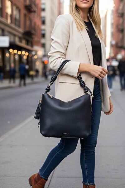 DUYGUSHOESBAG حقيبة كتف نسائية مستوردة من الجلد الناعم بحزام طويل مكونة من 5 ...