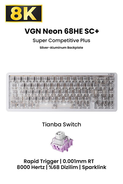 VGN Neon 68HE SC PLUS Super Competitive 8K Manyetik E-Spor Klavyesi