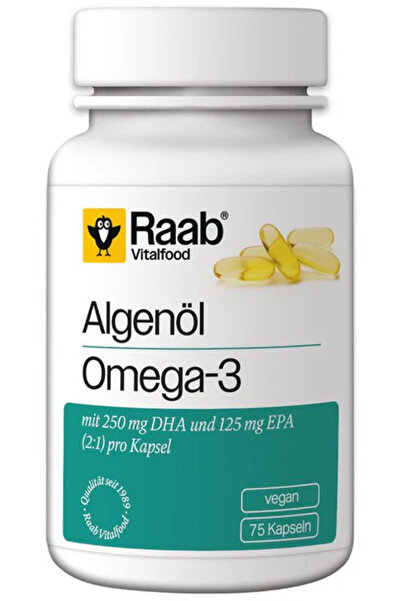 RAAB Omega 3 din ulei de alge 1183mg 75 capsule 88.7g