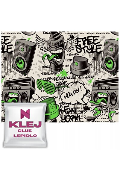Naklejkomania Fototapet Pentru Camera Tineretului Graffiti Muzica Grafica Col...