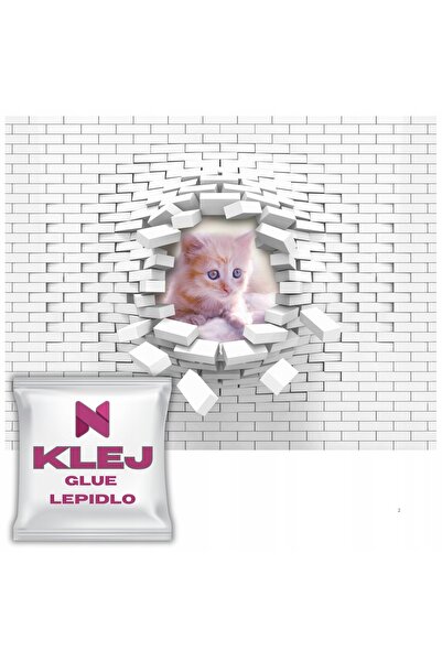 Naklejkomania Fototapet Modern Pentru Un Perete 3D Al Camerei, Pisicuta Spati...