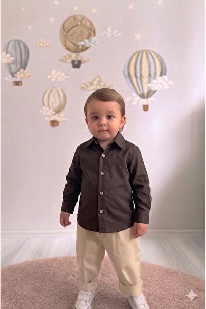 Cherry Baby Bebek Çocuk Pamuklu keten oxfort Gömlek 1 - 6 yaş