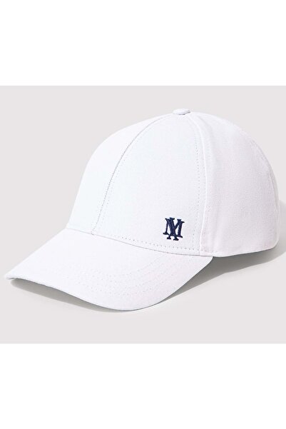 Mavi M0911882-620 Mühür Logo Nakışlı Şapka BEYAZ