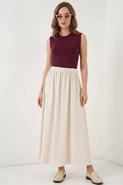 Generic Brand Women's Long Cream Skirt