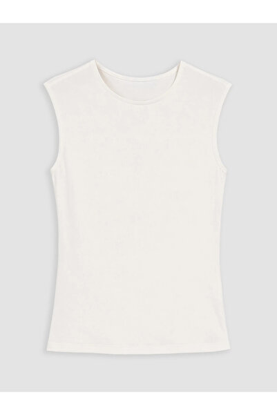 LC Waikiki White Crew Neck Women's Tank Top