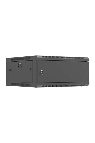 Lanberg Dulap rack de perete 19 " 4U, 600x450 mm, ușă metalică, negru, IP20