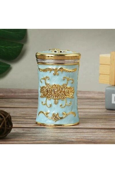 OEM Suport rotativ pentru scobitori cu trandafiri, albastru deschis, 9x5.3cm,...